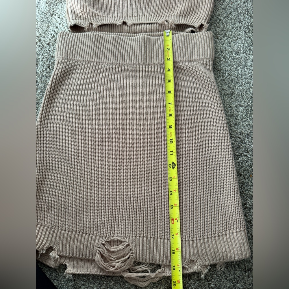 SER.O.YA x REVOLVE Tan Nude Strapless Sleeveless Cut Out Mini Dress Large NWT - Picture 14 of 16
